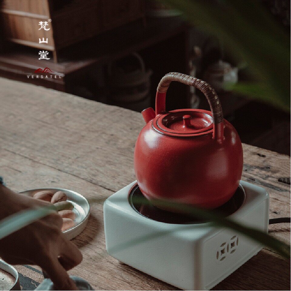 Van Mountain Hall hawthorn red rock Clay Pot capacity 900cc Old rocky mud Su Glazed Open Slice of Kettle Boiling Teapot