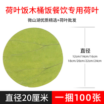 Round lotus leaf Weishan Lake natural edible rice Cage cushion lotus leaf 20cm cm 100 a bundle of lotus leaf steamed rice