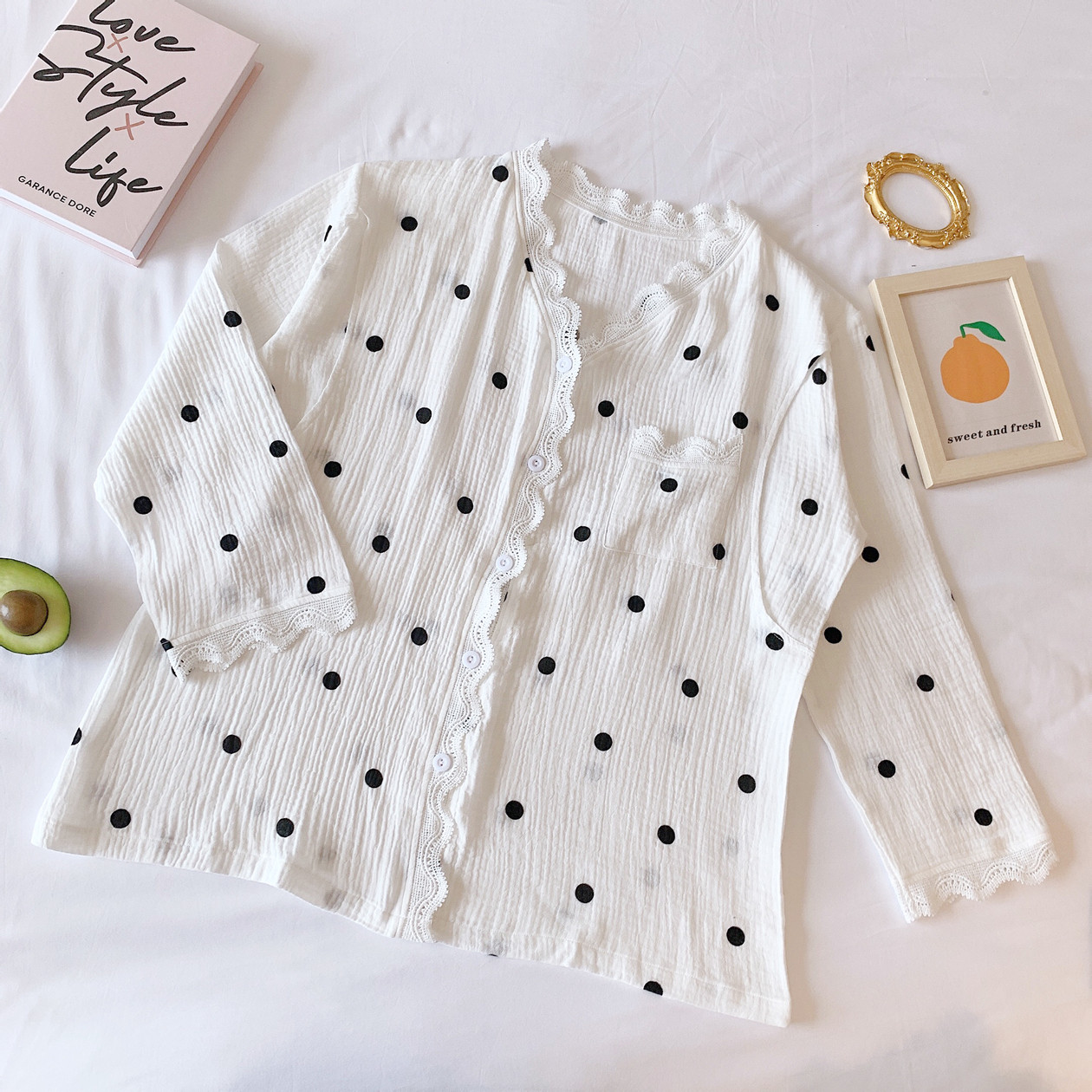 月子服春秋冬季纯棉纱布薄款夏天12月份1产后2哺乳怀孕期孕妇睡衣详情5