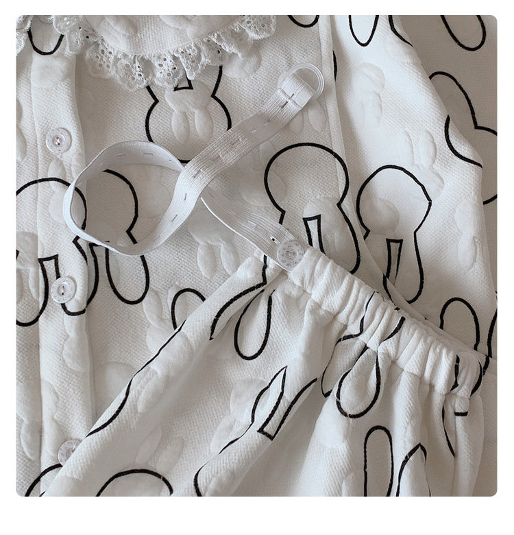 月子服孕妇睡衣春秋夹棉哺乳喂奶怀孕期冬纯棉保暖住出院家居服详情38