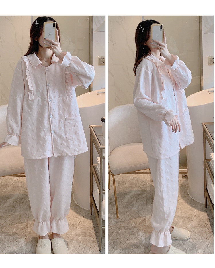 月子服孕妇睡衣春秋夹棉哺乳喂奶怀孕期冬纯棉保暖住出院家居服详情55