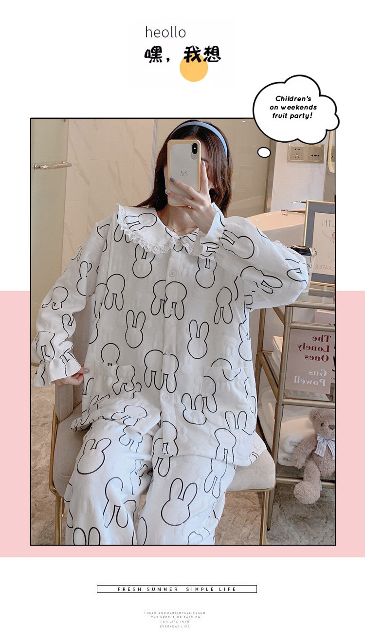 月子服孕妇睡衣春秋夹棉哺乳喂奶怀孕期冬纯棉保暖住出院家居服详情45