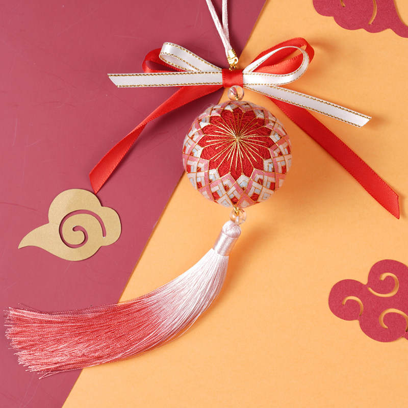 Hand Bow Ball DIY New Hand Material Bag Handmade Embroidered Diy Fragrant Sack Key Button Car Pendant Accessories Chinese Wind Hand For Gifts