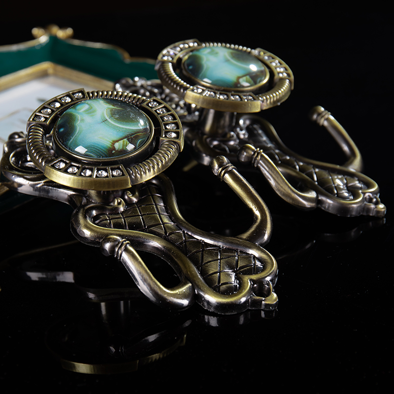 Curtain Hook Wall Hook Fixed Accessories Curtain Accessories Villa living room high-end light lavish decorative alloy clasp wall hook