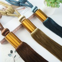 Eurostyle curtains hanging balls tied with ball straps tied rope home living room curtains decorative hanging ears flow SuNordic light and luxurious k-49