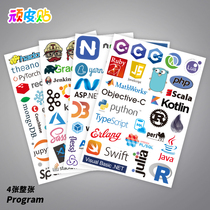 Programmers Choice TIOBE Ranking Programming Language Stickers Personalized Laptop iPad Decorative Stickers