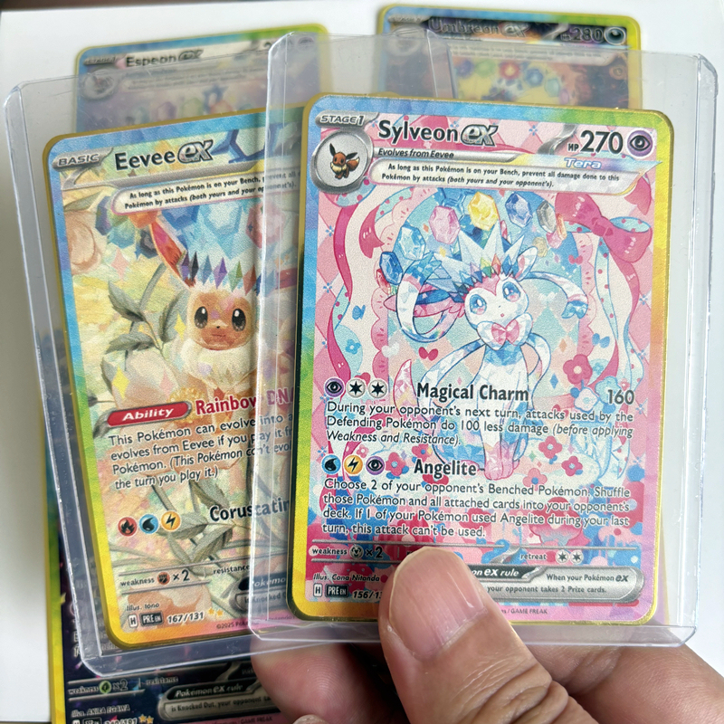 English LAOSHU Pokémon Purple Metal Prism Evolution Fairy Moon Thunder Fire Water Ice Sun Eevee Card English LAOSHU Pokémon Purple Metal Prism Evolution Fairy Moon Thunder Fire Water Ice Sun Eevee Card