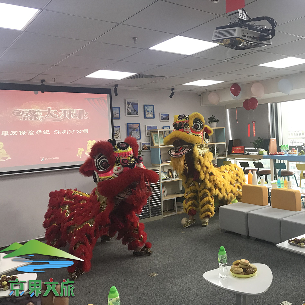 Shenzhen Kaiye Celebration Dance Lion Son Jo Relocation Conference Lion Dance Lion Dance Performance Lion Team Professional Plum Blossom Pile-Taobao