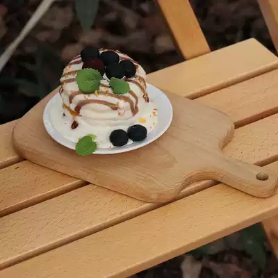 Outdoor camping solid wood chopping board portable thick fruit food tray home black walnut beech wood cutting board chopping board