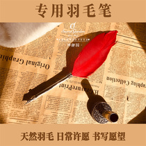 Special dipping pen pen natural quill pen dragon blood ink special pen multi-color wind element