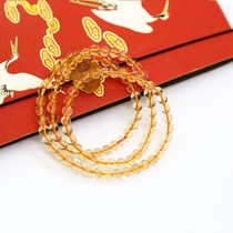 Zhaocai) Natural Citrine Three-Circle Bracelet hand-made ceremony