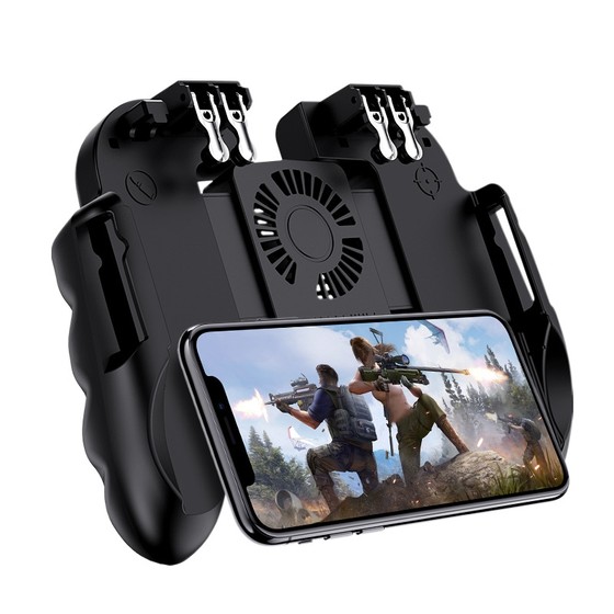 Chicken-fighting artifact handle, six-finger high-end mobile game heat dissipation, automatic pressing and peaceful peripheral peripherals, chicken-playing button auxiliary, elite Apple Android dark zone mission dedicated four-finger mobile game summon