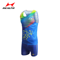 New Hailes track suit mens and womens sports suit running fitness suit vest shorts long-distance running training competition suit