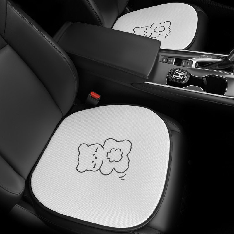 Ice silk seat cushion waist close by summer monolithic car Cartoon ventilation cool cushion Car cushion car cushion head pillows