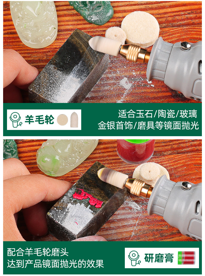 Колесо затвора 电磨机配件套装玉石雕刻打磨针文玩小型磨头木工切割片抛光轮工具 Mydajar