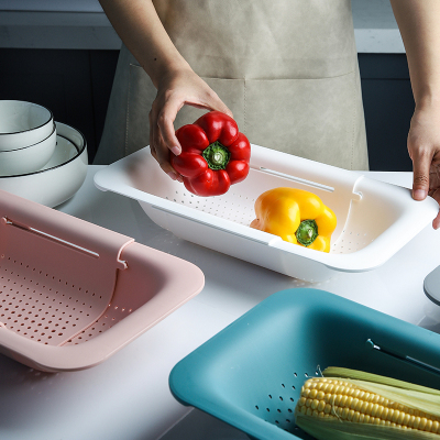 器居可伸缩水槽沥水篮厨房