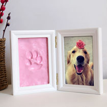 Fingerprint making pet print clay photo frame paw print commemorative cat paw print dog footprint collection clay photo frame