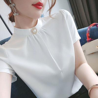 雪纺衫百搭短袖学生上衣短袖女t恤