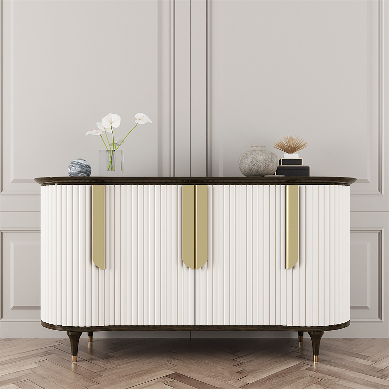 Light luxury style porch cabinet American-style solid wood decorative cabinet entry door foyer cabinet Hong Kong-style post-modern dining cabinet storage cabinet