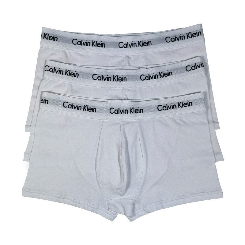 White Three (Flat Angle Disassembly Combination)3 Strip packing   quality goods Calvin   Klein / CK American version man Boxer underwear cotton Four corners comfortable ventilation underpants