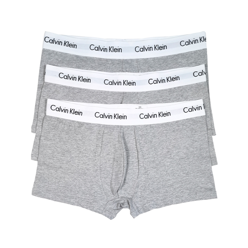 Grey Three Bar (Flat Angle Disassembly Combination)3 Strip packing   quality goods Calvin   Klein / CK American version man Boxer underwear cotton Four corners comfortable ventilation underpants