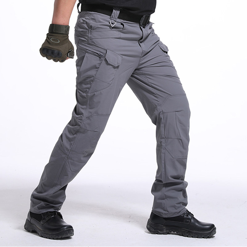 Spring and summer ix7IX9 tactical pants men's elastic special forces army fan pants outdoor overalls straight training trousers