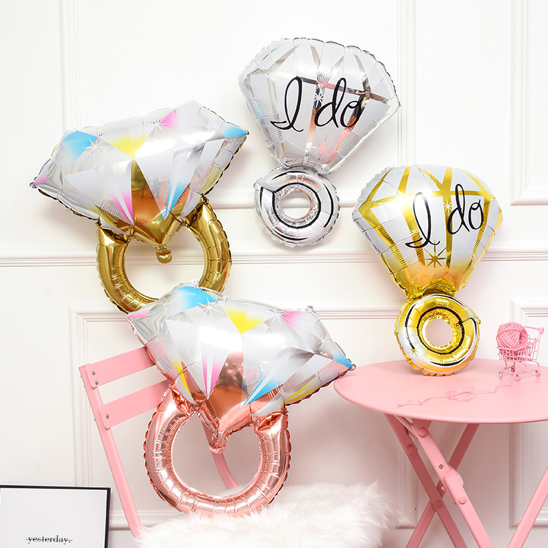 Hotel Courting Wedding Engagement White Day Banquet Room Scene Placement Decoration Items Wall Stickup Inflatable Drill Ring Ball Balloon-Taobao