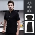 đồng phục bếp Mùa hè cao cấp cotton nguyên chất đàn hồi quần áo làm việc đầu bếp cho nam và nữ ngắn tay thoáng khí phần mỏng phục vụ khách sạn trở lại dụng cụ nhà bếp mẫu áo bếp đẹp mẫu áo bếp 