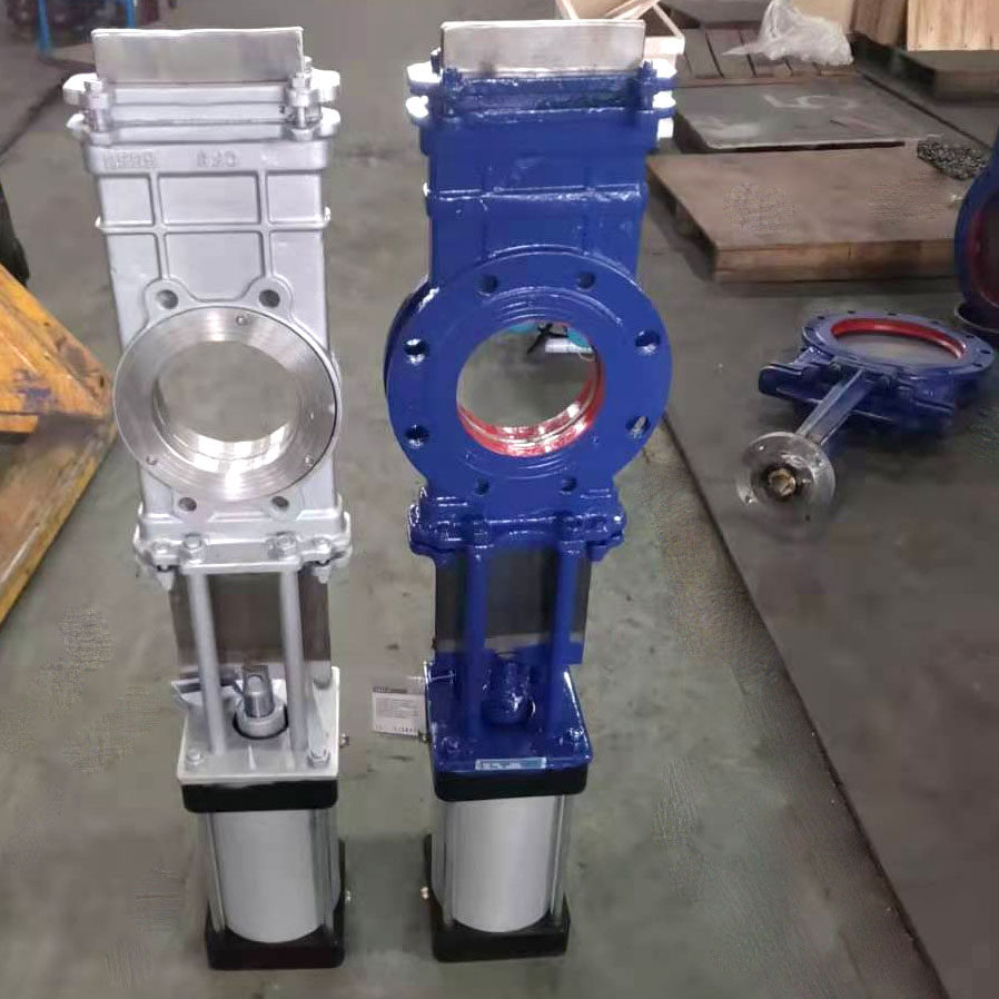 SCZ673FX-10P C pneumatic penetrating flap valve cast steel stainless steel pair clamp wear-resistant penetrating flap valve