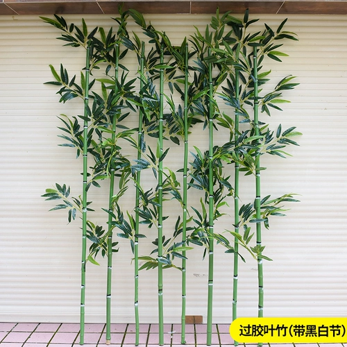 Искусственная шерстяная бамбуковая моделирование поддельные зеленые растения, приземленные большие горшечные крытые и наружные отделки экрана крыльца