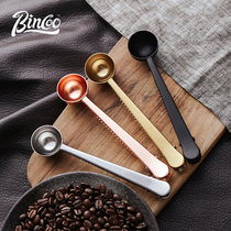 Bincoo Coffee beans Stainless steel long handle measuring spoon Sealing sealing clip Special spoon Coffee appliance accessories