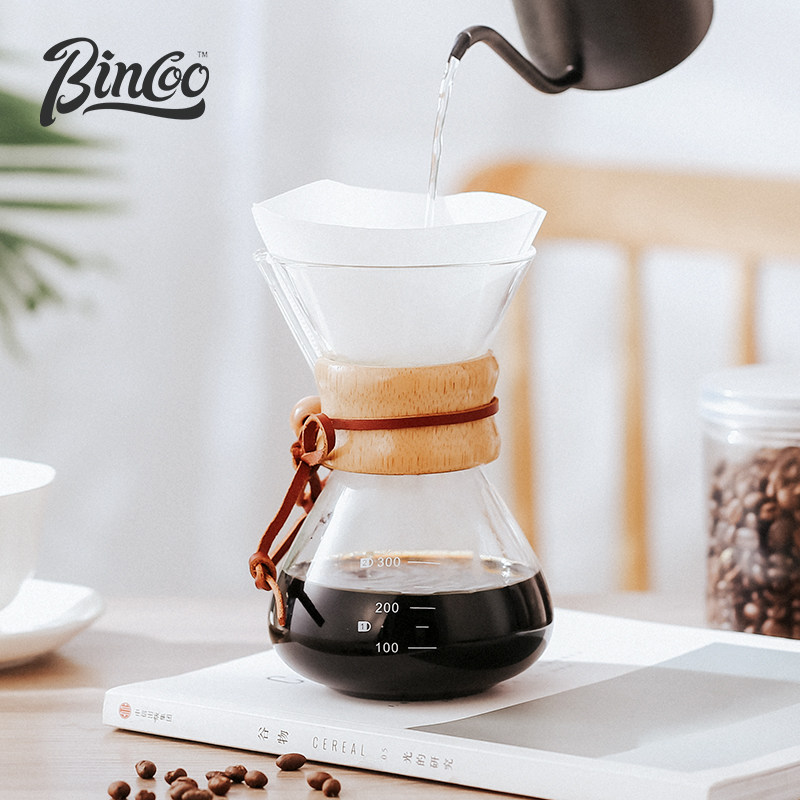 Hand-ground American filter sharing pot hand brew coffee pot filter cup holder drip brew coffee utensil set for home use