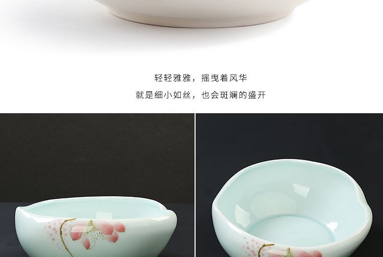 Water raise creative flower bowl lotus terrace big lotus Water gardening fleshy household ceramic flower pot Chinese vessels