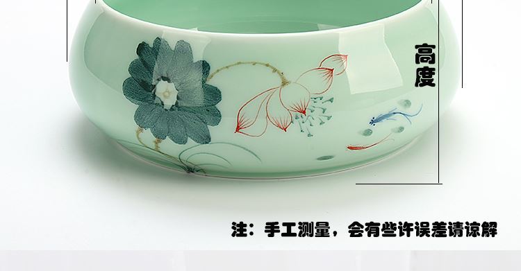 Goldfish bowl of household water lily nonporous rich tree flower POTS fine ceramic daffodils basin large Chinese wind grass cooper