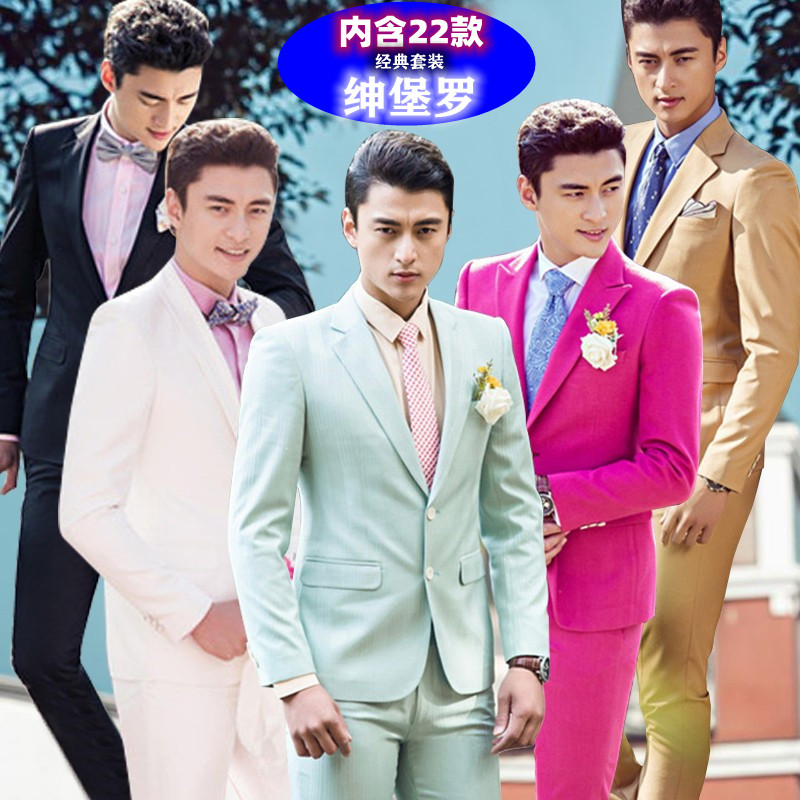 Photo gallery Men's suits for photo shows Singers Double Row Buttresses Suit Suits suits Dress Gown Hostedresses Escort
