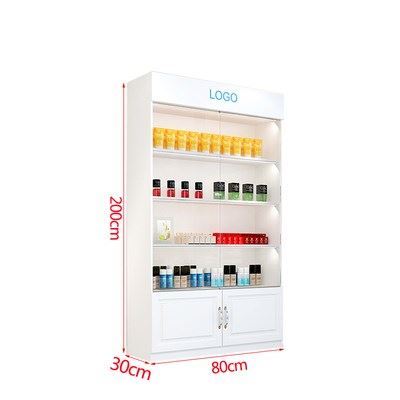 Cabinet With Lock Beauty Salon Points Cabinet Cosmetics Partition Sample Cabinet Gift Dust Proof Display Cabinet Dressers model