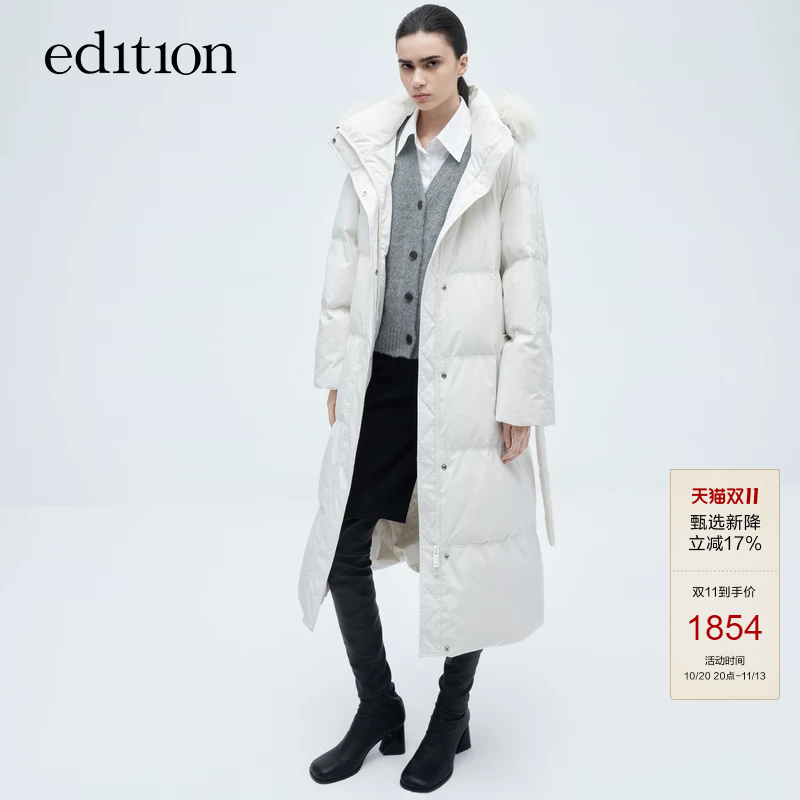 Edition Women's down Jacket Winter New Style Large Fur Collar Hooded Long Light Warm Goose down Jacket Ebc4Ein025 Edition Women's down Jacket Winter New Style Large Fur Collar Hooded Long Light Warm Goose down Jacket Ebc4Ein025