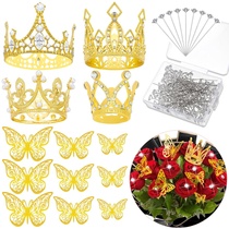 Exquisite variety of alloy flower packaging materials to decorate childrens catwalk hair accessories birthday cake small ornaments