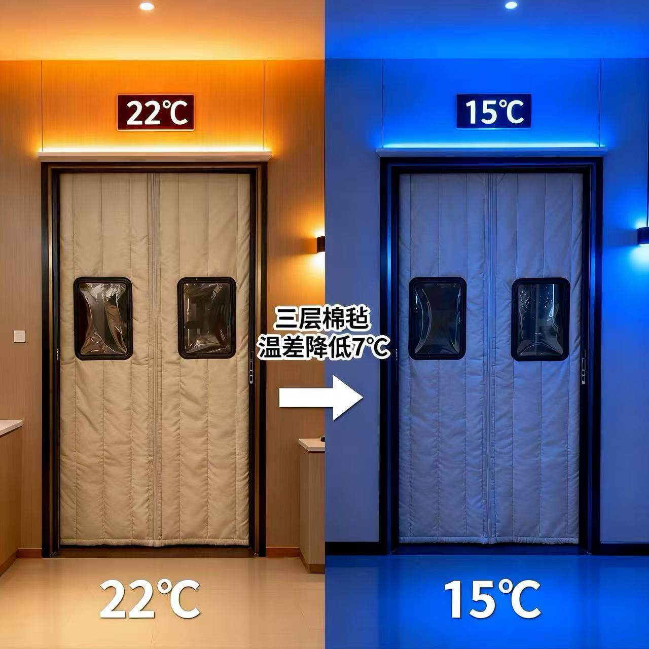 磁吸棉门帘:冬日里默默守护家与店的秘密卫士-门帘-淘宝百科网