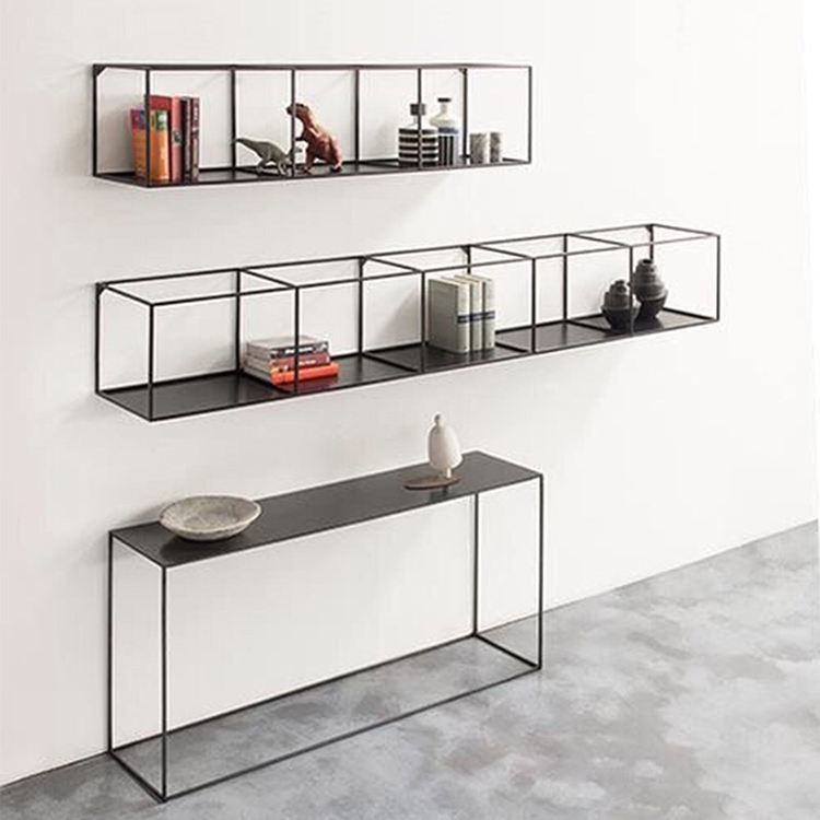 Lexiang shelf display cabinet jewelry display cabinet wall hanging storage wall rack wrought iron table wall display rack