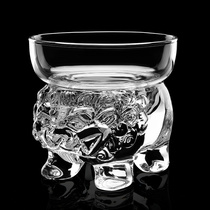 Longshantang handmade personalized glass crystal tea drain set Household Kung Fu tea set accessories Filter tea set Tea set