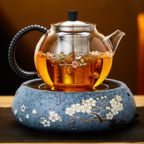 Longshantang glass Teapot Stainless steel filter Teapot size Home office tea maker set electric ceramic stove