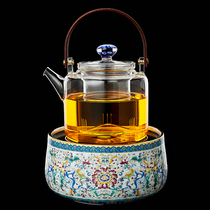 Longshan Hall teapot heat resistant glass thickened cooking teapot Chinese tea pot electric pottery stove suit Home Gongfu tea furniture