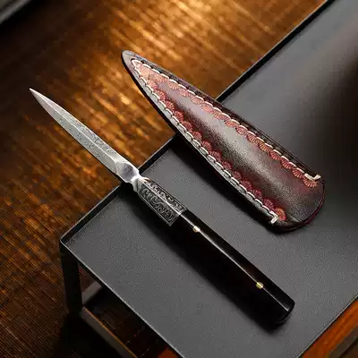 Longshantang Damascus stainless steel solid wood tea knife pure handmade tea ceremony accessories kung fu tea set household Tea Needle