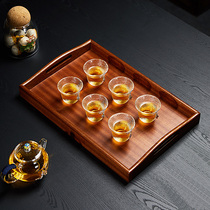 Longshan Hall Tray Flower Pear Wood Tea Tray Rectangular Home Release Tea Cup Creative Solid Wood Water Glass End Vegetable Set Dish