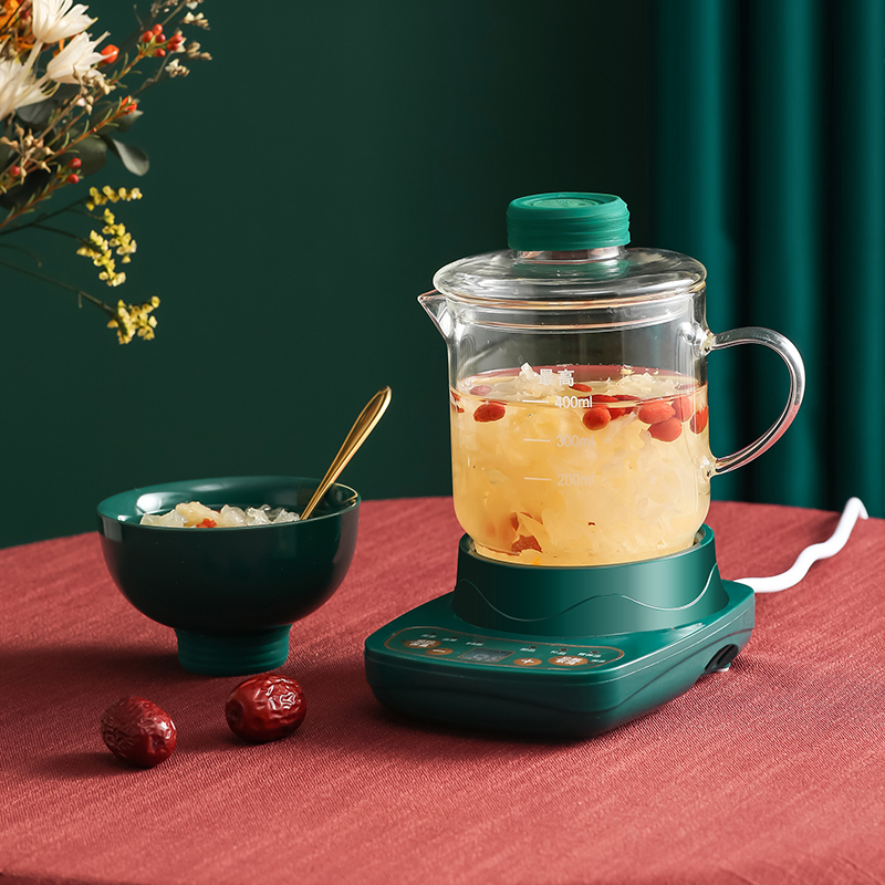 Retro green multifunction health preserving pot cup electric saucepan automatic mini small cooking water ceramic office Traditional Chinese medicine