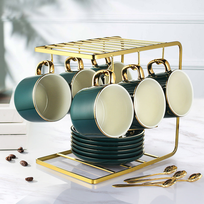 Coffee cup high-end exquisite small luxury coffee cup set coffee cup high-end light luxury afternoon tea tea set
