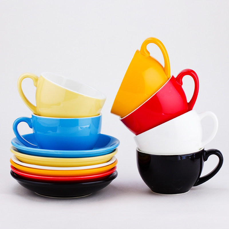 Cappuccino Coffee Cup Wide Mouth Large Capacity Pull Flowers Take Iron Cappuccino Cup Espresso coffee cup 220cc