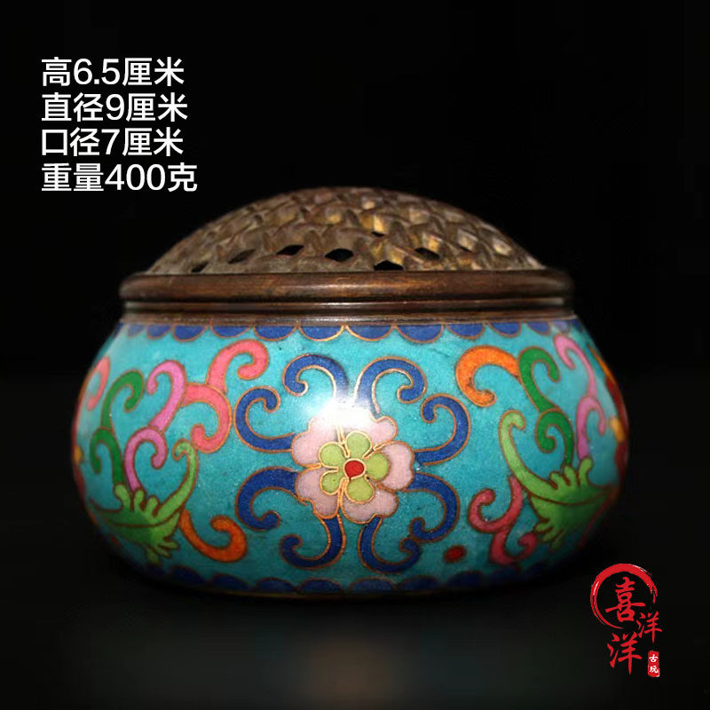 旧蔵 清 景泰藍 銅胎つねる絲琺瑯 將軍罐 古銅 銅製品 銅器 極細