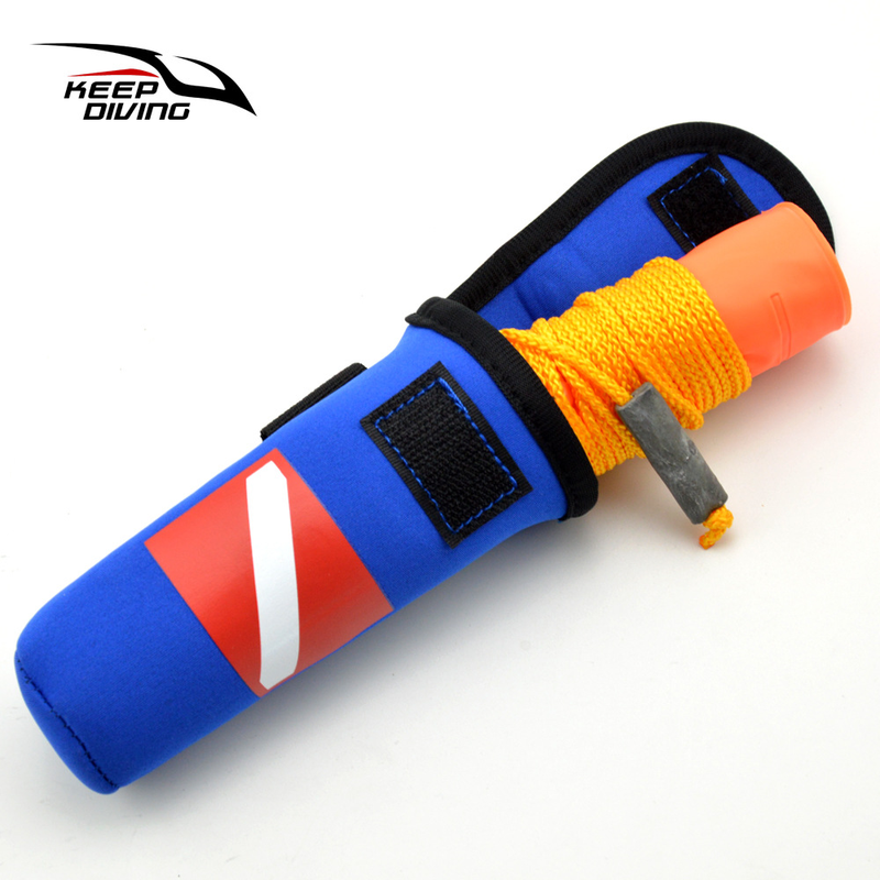 1.4M迷你PVC潜水象拔SMB浮标：🌊深潜必备，橙色亮眼，安全又便携！🌟